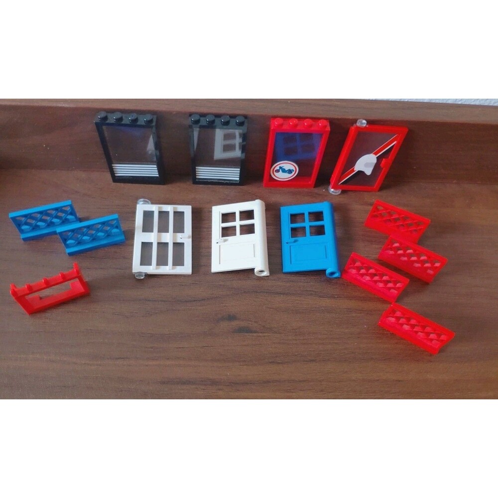 Vintage Lego Doors Window Fences Lot - Motorcycle Sticker - Various styles